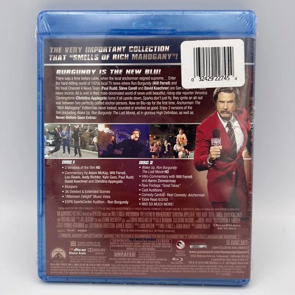 Blu-ray Anchorman: The Legend of Ron Burgundy 2004 - Picture 2 of 3
